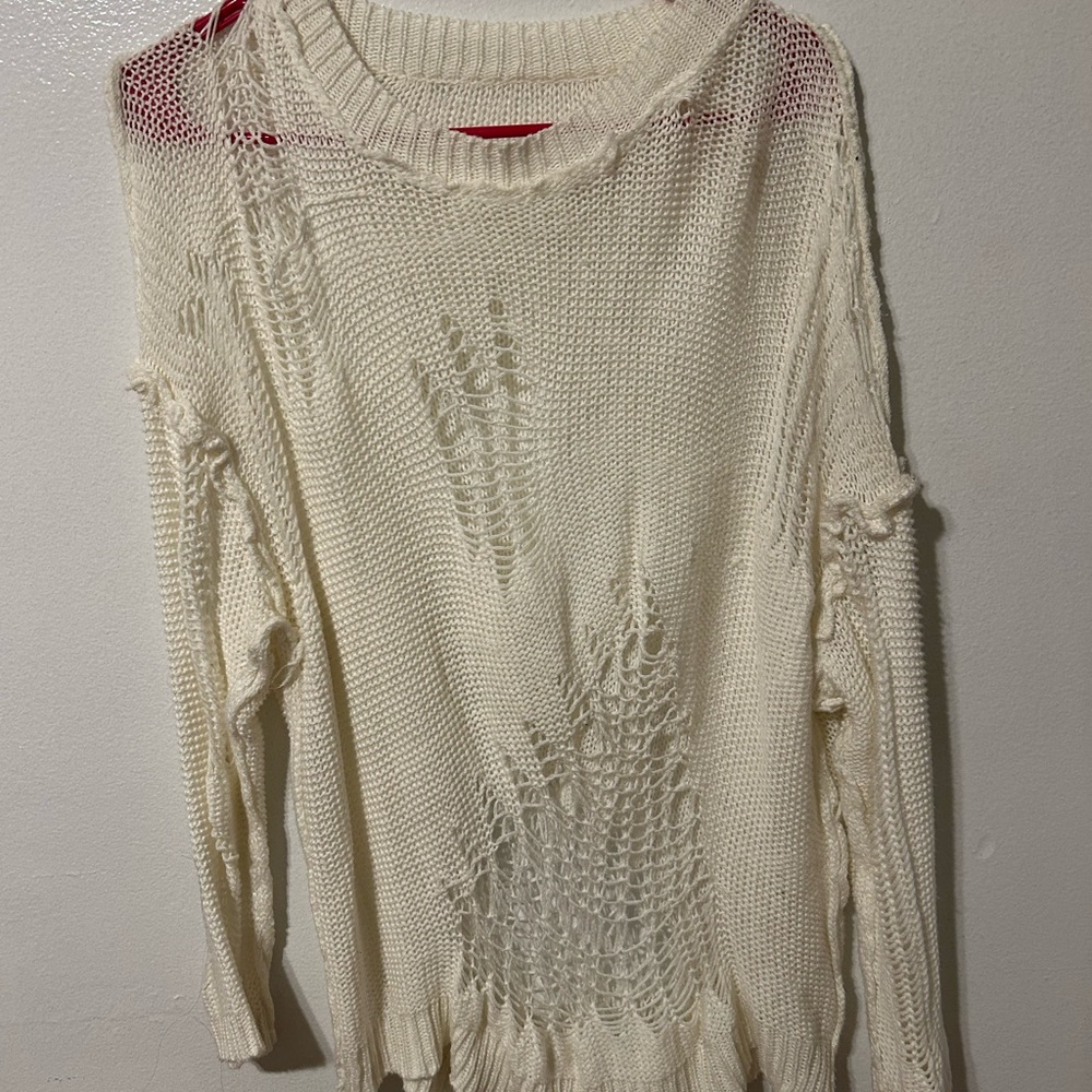 Distressed Knit Sweater